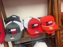 Load image into Gallery viewer, Memorial, TX Trucker Hat - Red/White
