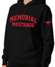 Load image into Gallery viewer, NEW!!! BLACK Memorial Mustangs Hoodie Sweatshirt
