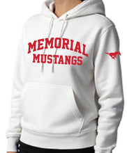 Load image into Gallery viewer, NEW!!! White Memorial Mustangs Hoodie Sweatshirt
