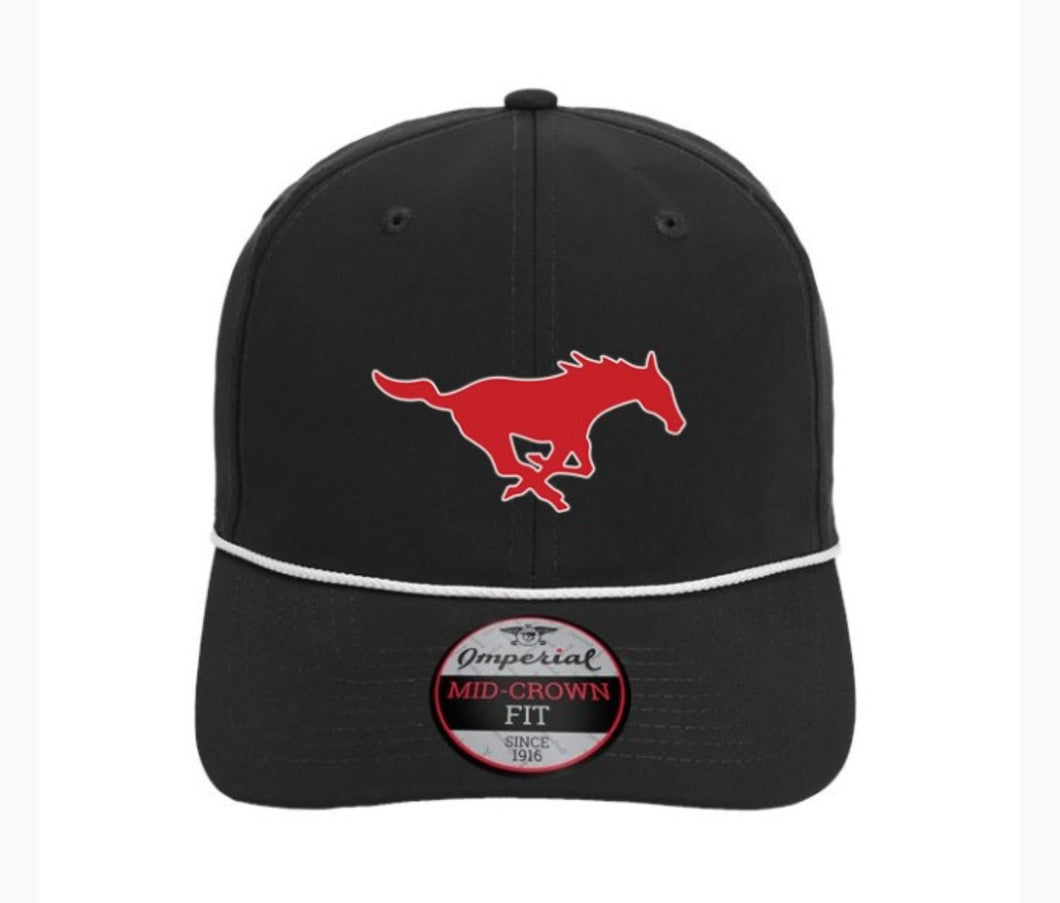 NEW! Mustang Black Rope Hat