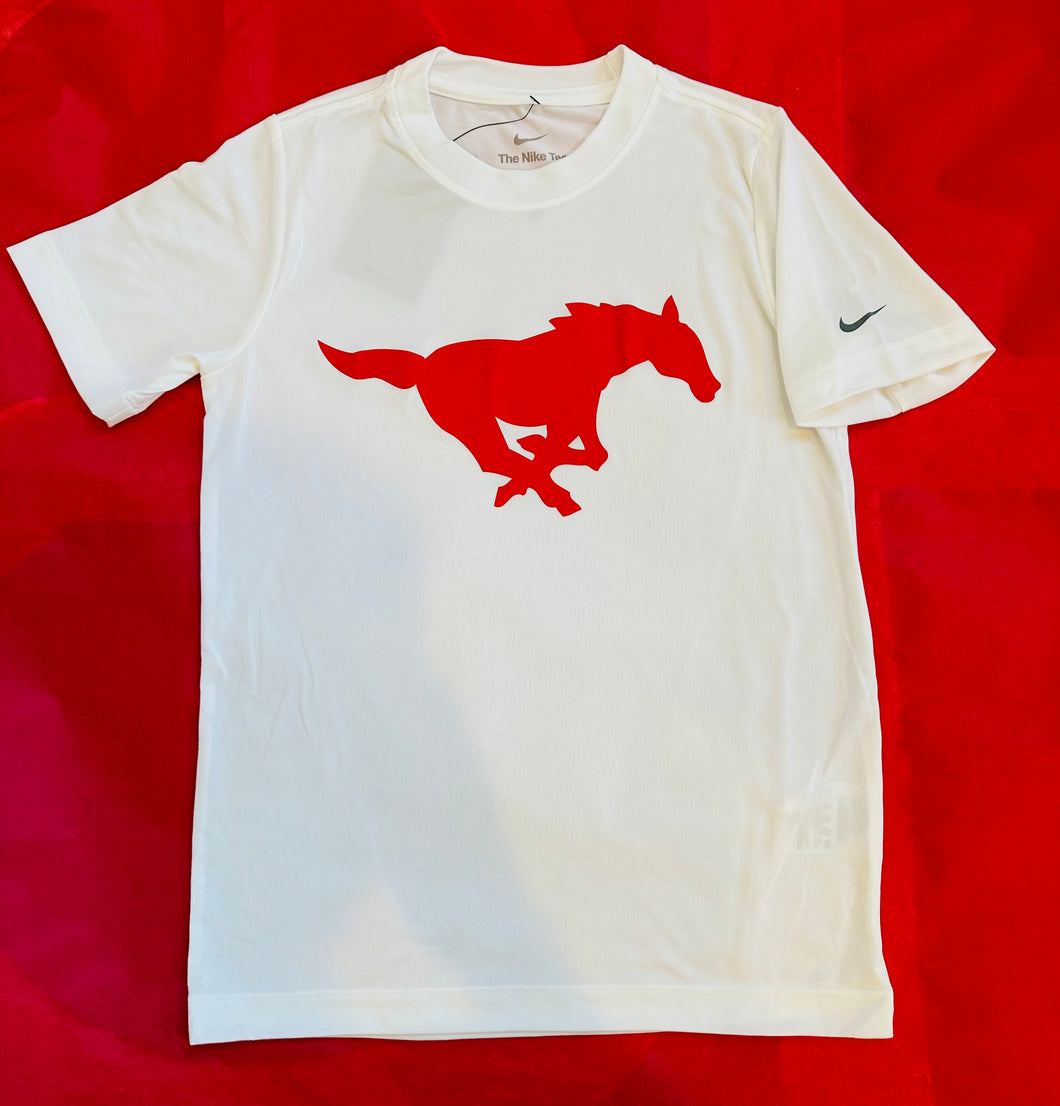 NEW!! YOUTH White Nike Mustang Tee
