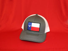Load image into Gallery viewer, Memorial, TX Trucker Hat - White/Gray
